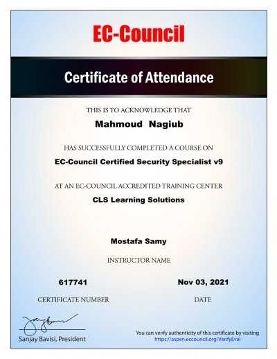Certified Security Specialist v9