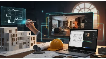 الإخراج المعماري: خدمات الرسم للواجهات والمقاطع المعمارية والنمذجة الواقعية