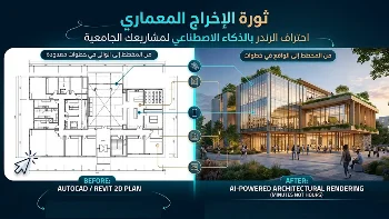 من مخططات AutoCAD  - Revit إلى رندر 4K: احترف تقنيات AI في دقائق