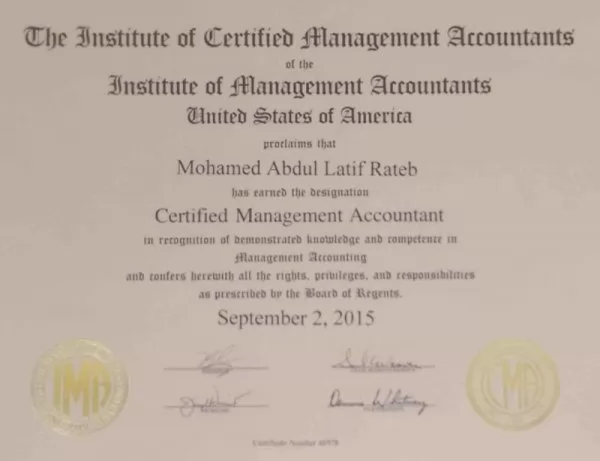Certified Management Accountant- CMA
