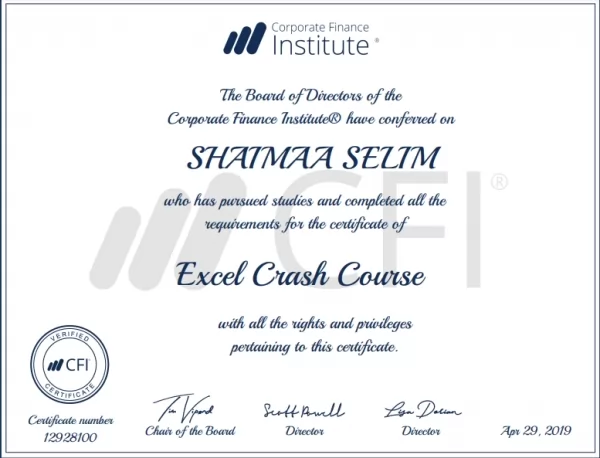 Excel Crash Course_Spreadsheet Formulas for Finance - Corporate Finance Institute