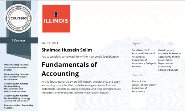 Fundamentals of Accounting Specialization
