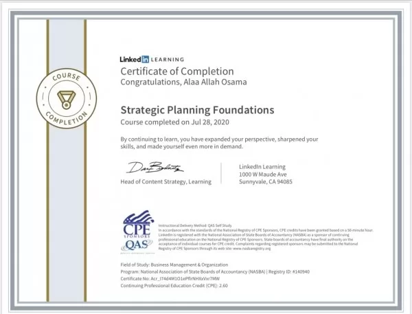 Strategic Planning Foundations course 