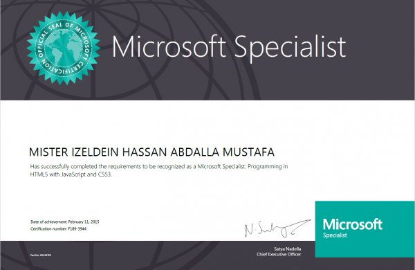 Microsoft Specialist : Specialist Programming in HTML5 with JavaScript and CSS3