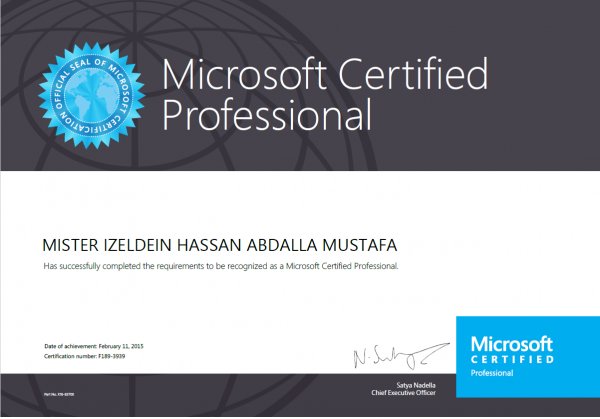 Microsoft Certified Proffetional(MCP)