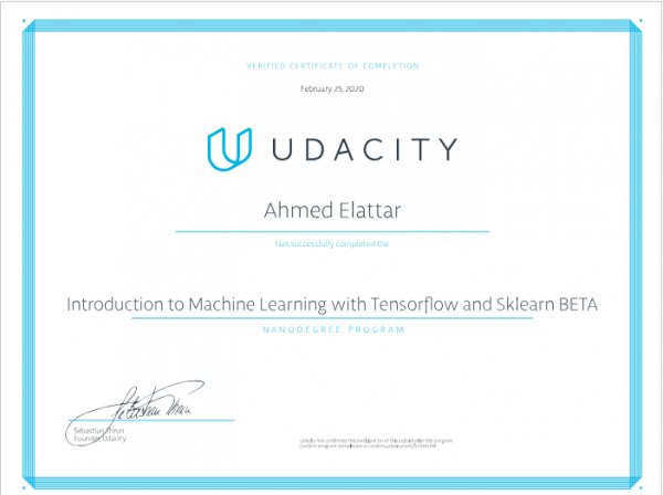 Introduction to Machine Learning using TENSORFLOW and SKLEARN Nanodegree ( Udacity )