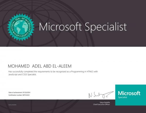 Microsoft Specialist Certified