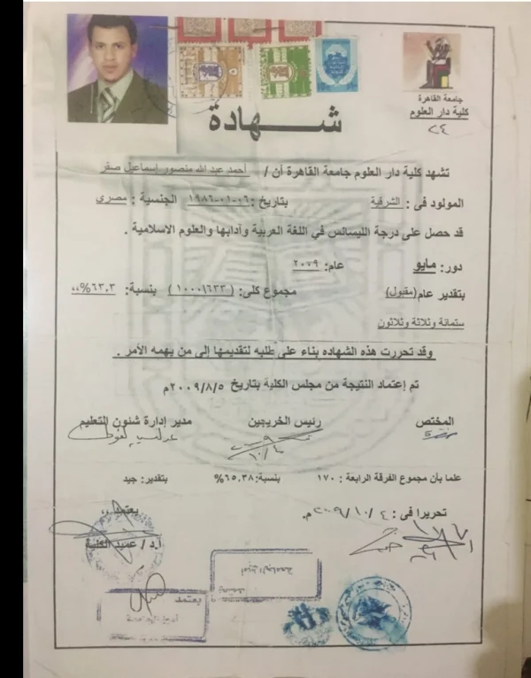 شهادة التخرج من الجامعة 